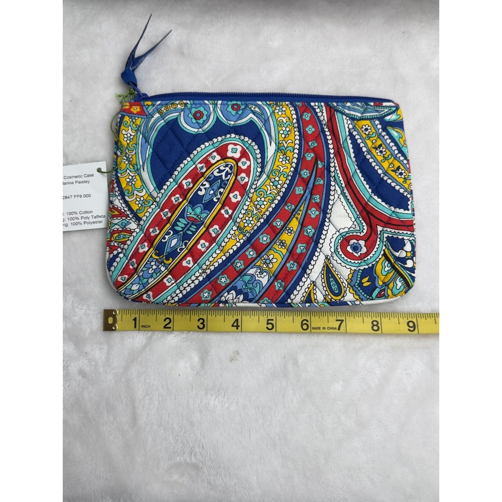 Vera Bradley Tote Bag Set Women Large Marina Paisley Like New Crossbody - Picture 7 of 11